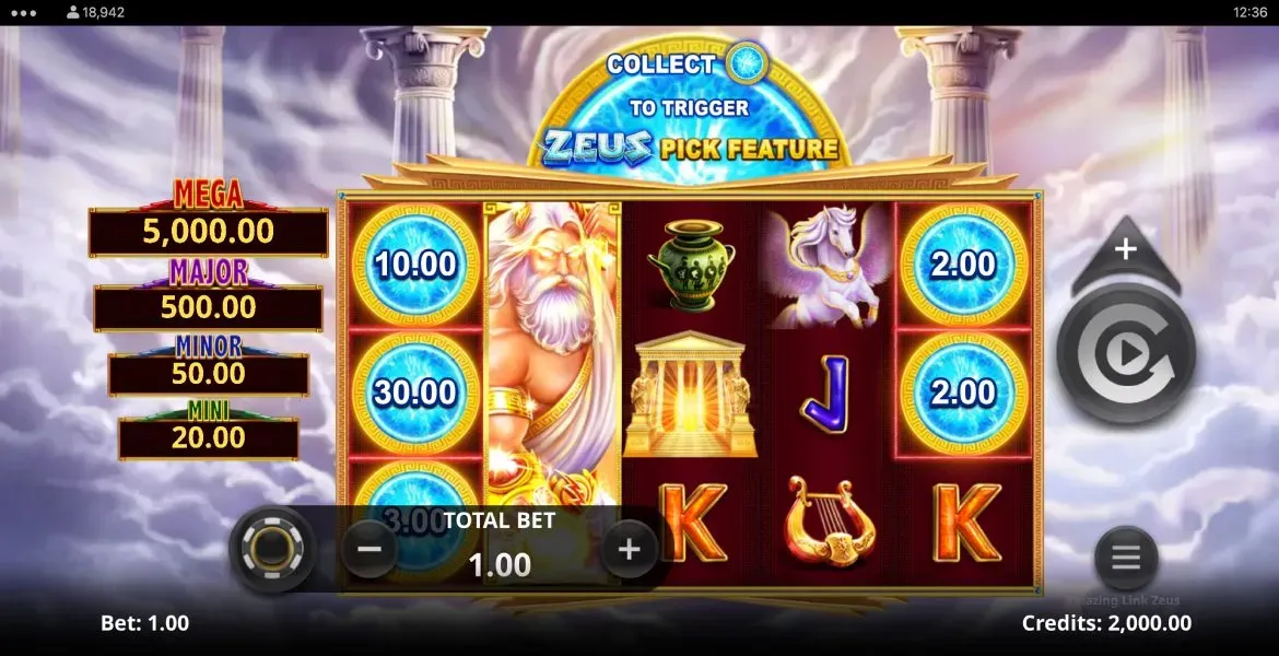 Play in Amazing Link Zeus slot by Spinplay Games - Free play in demo mode and full review for free now | Wellsreportcontext