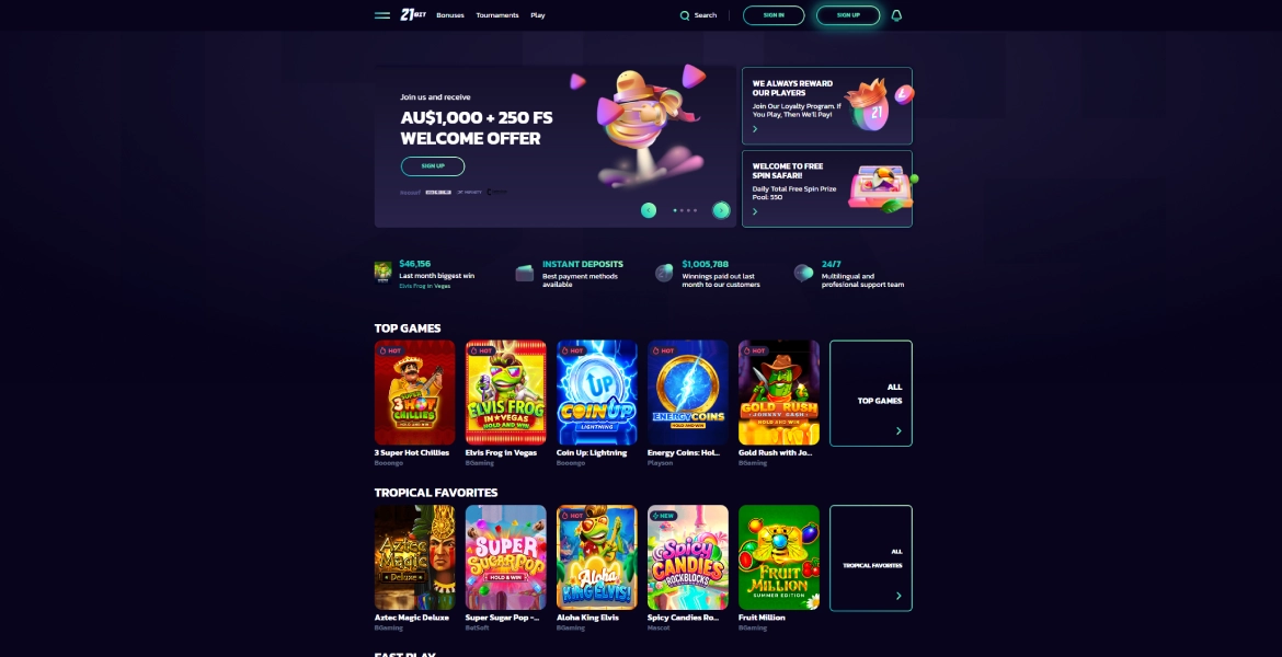 21bit Casino sign up