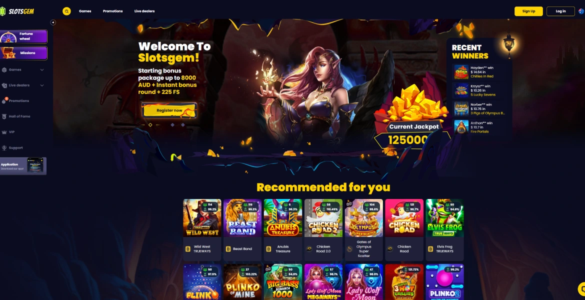 SlotsGem Casino login