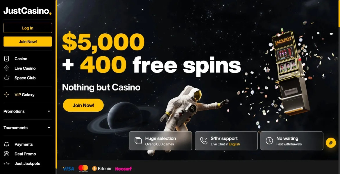 Just Casino login