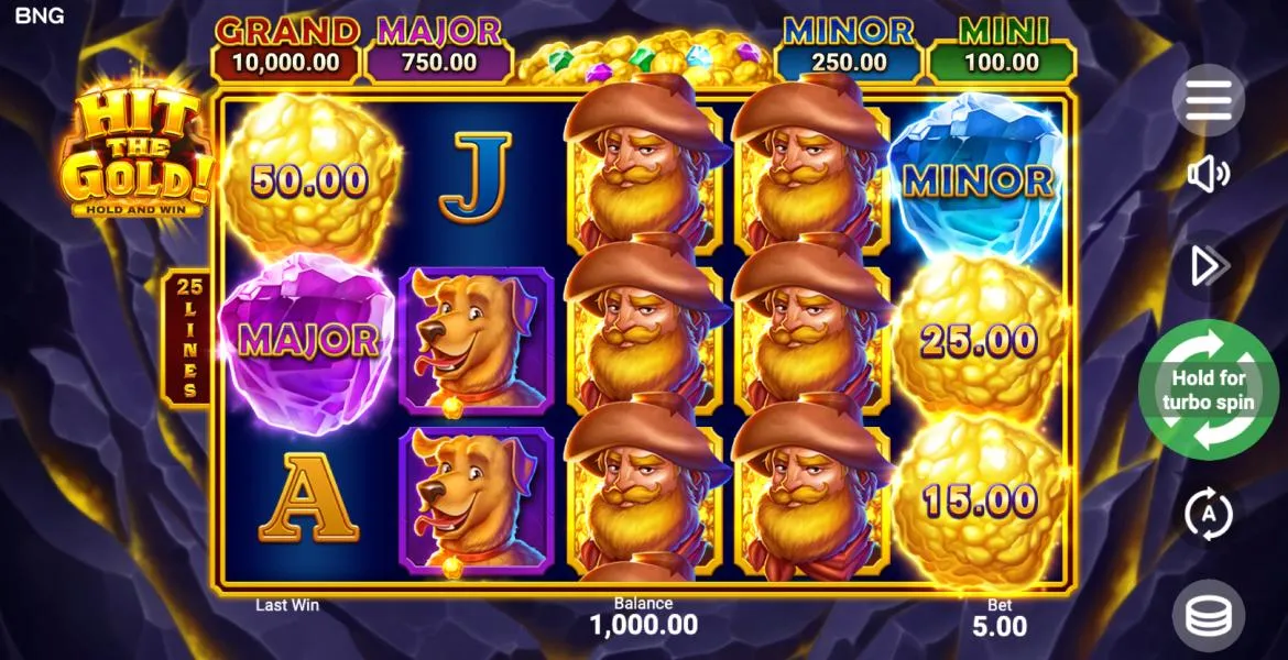 Play in Hit the Gold! Hold and Win for free now | 